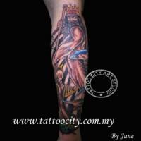 Tatuaje de Neptuno, el dios del mar