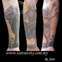 Tatuaje de la diosa hindú durga