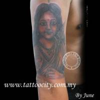 Tatuaje de una chica de India