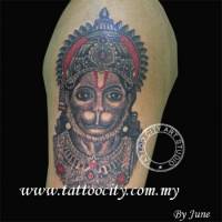 Tatuaje de hanuman, el dios mono