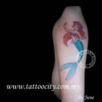Tatuaje de La Sirenita de Disney