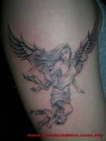 Tatuaje de una bella ángel