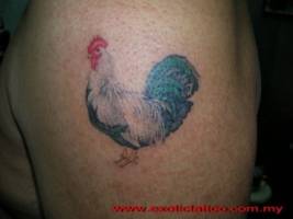 Tatuaje de un gallo