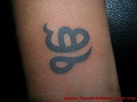 Tatuaje de unas letras