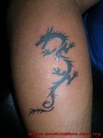 Tatuaje de un dragón en forma de 3