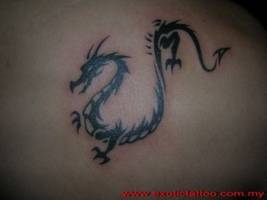 Tatuaje de la sombra de un dragón 