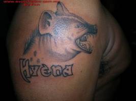 Tatuaje de una hiena