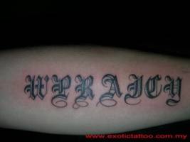 Tatuaje de un nombre 