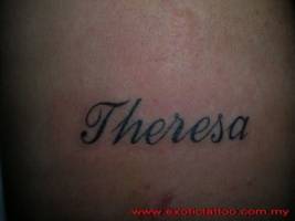 Tatuaje del nombre Theresa