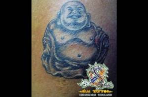Tatuaje de un buda gordo