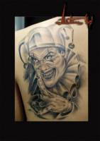 Tatuaje de un joker Joker malevolo