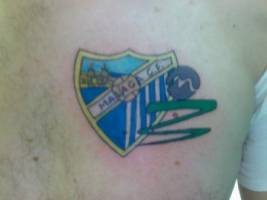 Tatuaje del Escudo del Malaga C.F