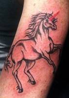 Tatuaje de un unicornio