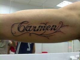 Tatuaje del nombre Carmen