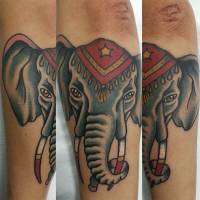 Tatuaje de un elefante de circo
