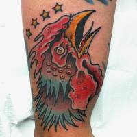 Tatuaje de una cabeza de gallo