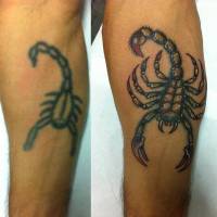 Tatuaje de un escorpión old school