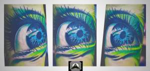 Tatuaje de un ojo a color