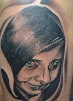Tatuaje retrato de una chica