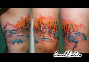 Tatuaje de la ciudad de A Coruña