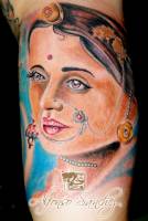 Tatuaje de una chica hindú