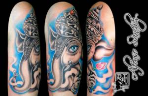 Tatuaje de un elefante hindú