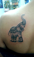 Tattoo de un elefante de circo