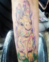 Tattoo de un conejo a color