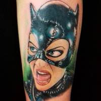 Tattoo de Cat woman de Batman, a color