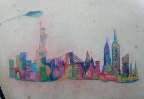 Tattoo de los edificios de nueva york