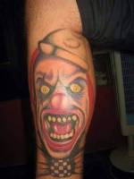 Tattoo de un payaso de miedo